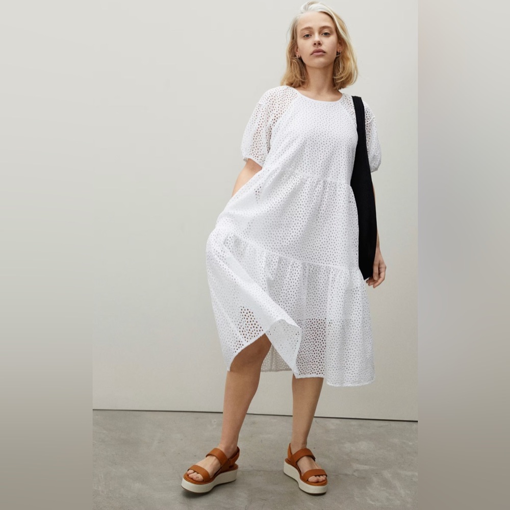 Everlane The Tiered Eyelet Dress